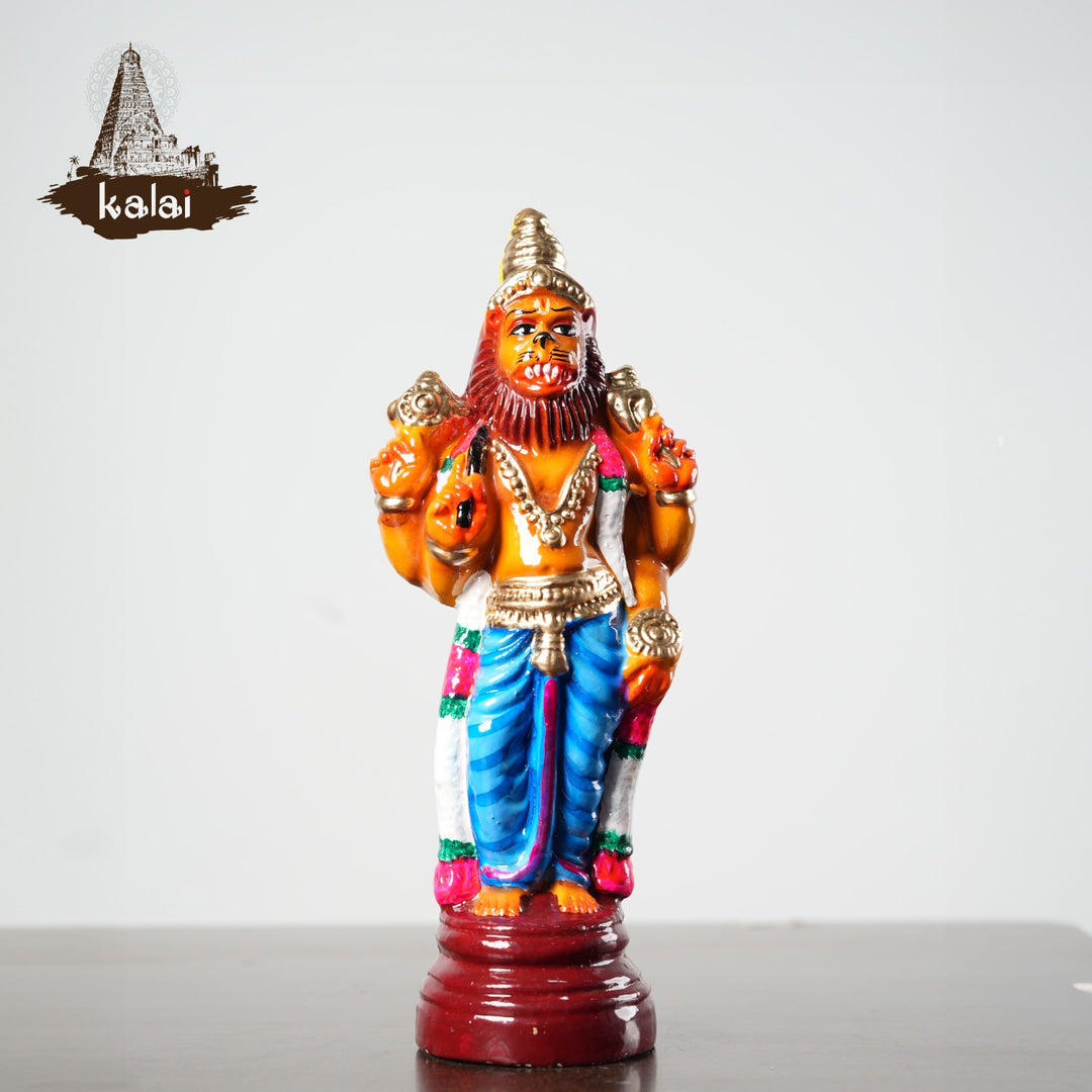 Divine Ferocity: Lord Narasimha Handmade Sculpture